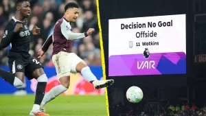 Read more about the article Ollie Watkins bị từ chối bàn thắng vì VAR
